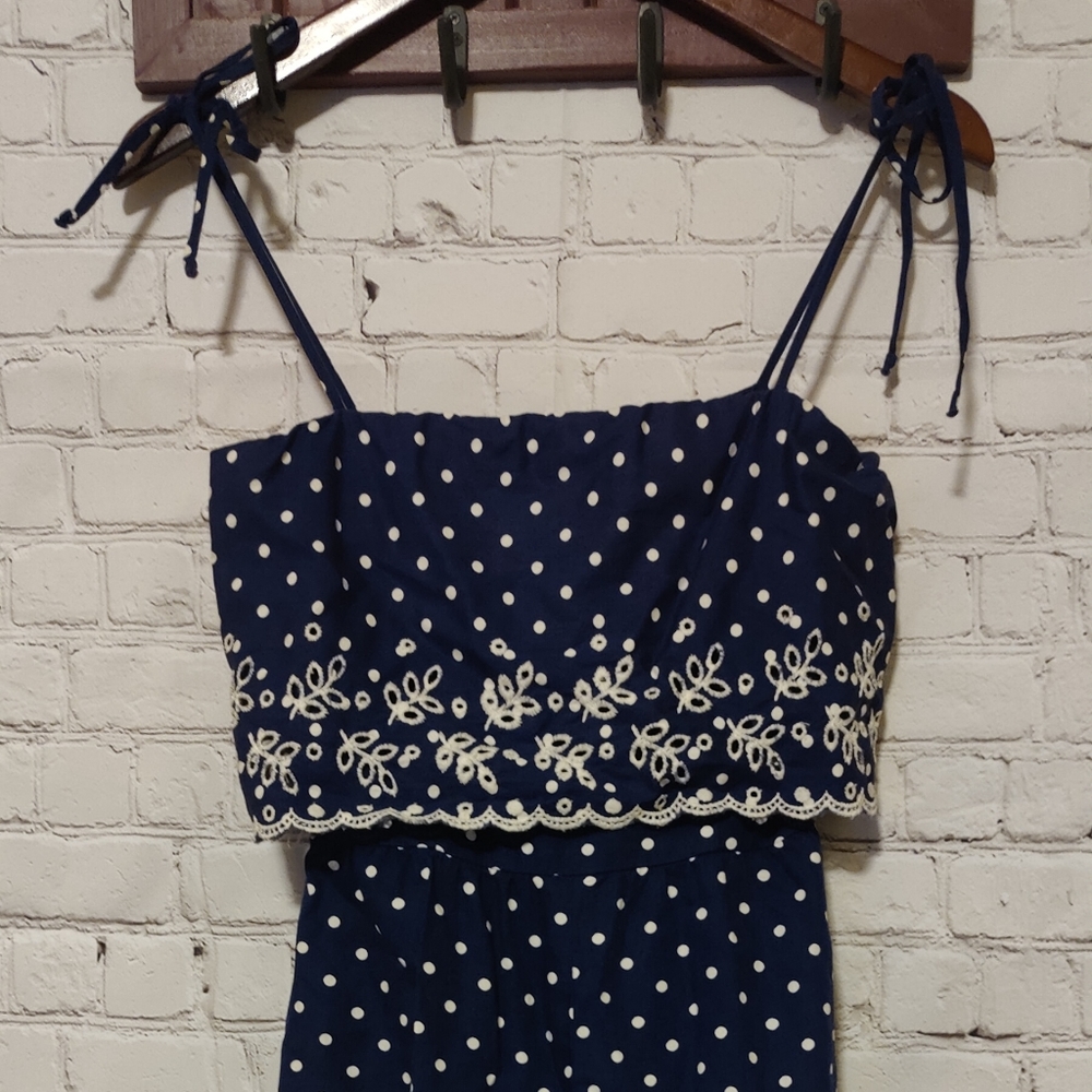 Vintage polka dot dress maxi